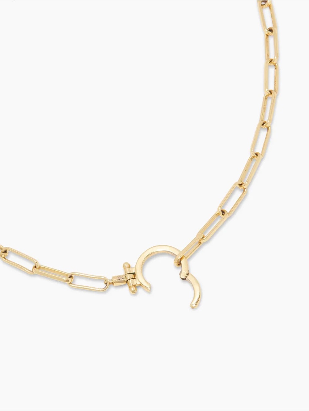 Gorjana Polished Gold Paperclip Link Necklace with Toggle Ring - Picture 3 of 6